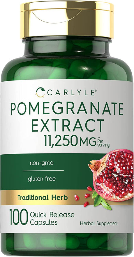 Pomegranate Extract | 11250Mg | 100 Capsules | Traditional Herb | by Carlyle