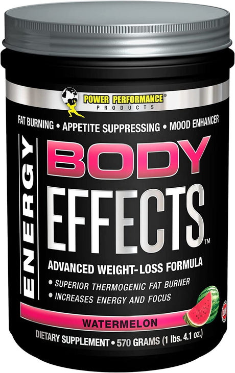 Power Performance Products Body Effects Pre Workout Supplement, Watermelon, 570 Grams (1Lbs. 4.1 Oz)