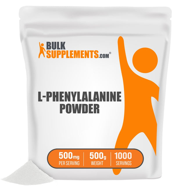 Bulksupplements.Com L-Phenylalanine Powder - Brain Supplements for Memory and Focus - Mood Boosting Supplement - Amino Focus (500 Grams)