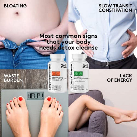 3Pk Detox Cleanse Kick off Weight Management | Colon Cleanser + Water Loss Pills W Dandelion + ACV Full Body Detox + Probiotics | Flat Stomach & Waist Line Reduction|Restart Metabolism Bloating Relief