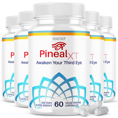 (5 Pack) Pineal XT Gold Official Formula Brain Pills Advanced Supplement Pineal Xt Awaken Your Third Eye Supplement (300 Capsules)