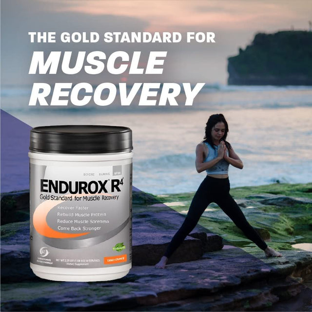 Pacifichealth Endurox R4, Post Workout Recovery Drink Mix with Protein, Carbs, Electrolytes and Antioxidants for Superior Muscle Recovery, Net Wt. 4.56 Lb, 28 Serving (Tangy Orange)