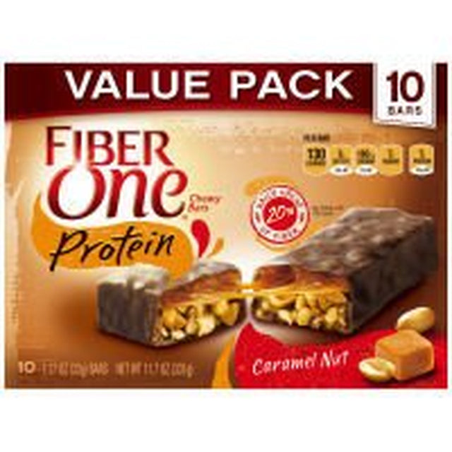 Fiber One Protein Caramel Nut Chewy Bars (Case of 8)