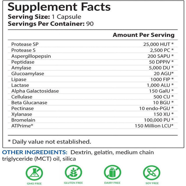 Biotrust Absorbmax Complete Digestive Enzyme Blend | Gluten Free, Non GMO | Supports Optimal Nutrient Use, Digestion & Gut Health | Helps Soothe Digestive Discomfort