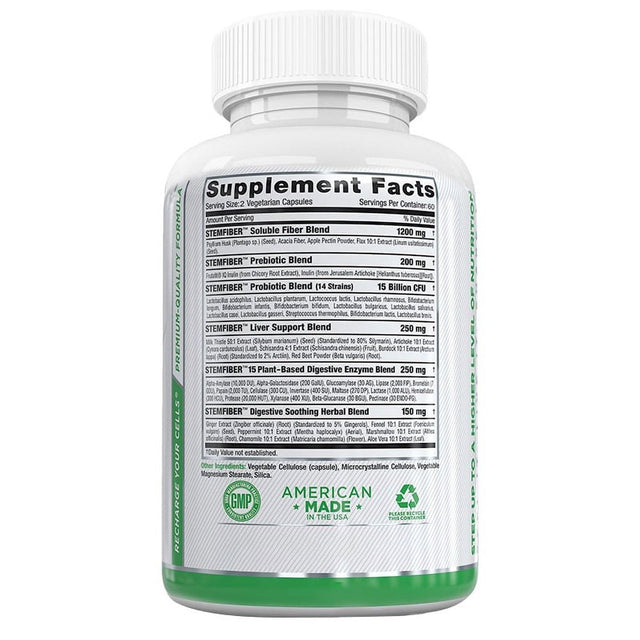 Ultra Premium Daily Fiber, Probiotics, Digestive Enzymes, Prebiotics & Liver Cleanse Detox Support Supplement - 46 in 1