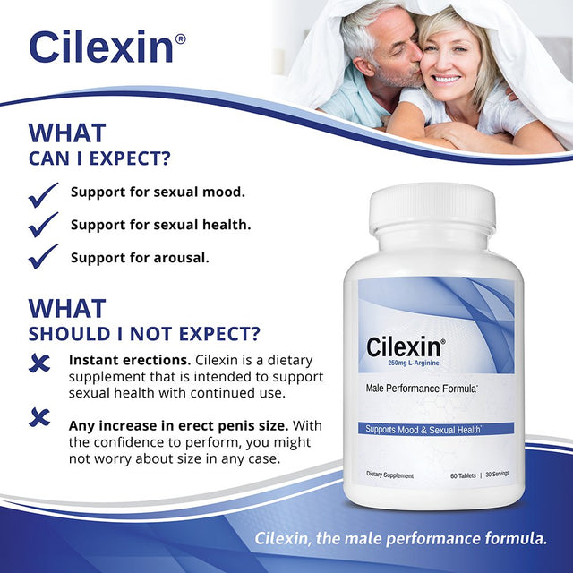 Cilexin with Zinc, L-Arginine and Tongkat Ali for Men’S Performance. Supplement - 60 Tablets