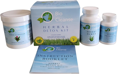 Bio Cleanse Detox Kit, Includes Probiotic Formula, Digest Power and Bentonite Psyllium, Colon Care, Healthy Elimination and Gut Health