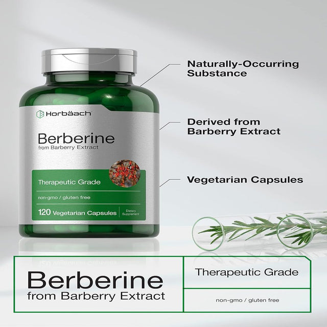 Berberine Hcl | 120 Capsules | by Horbaach