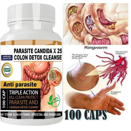 Parasite Cleanse DETOX Liver Colon Yeast Blood Support Vital 100 Cap XL