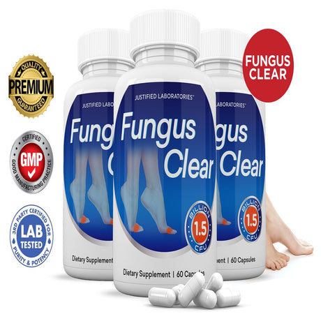 (3 Pack) Fungus Clear Probiotic 1.5 Billion CFU Supplement Pills Toenail Fungus Treatment 180 Capsules