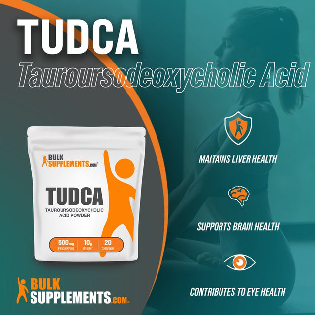 Bulksupplements.Com TUDCA Powder, 500Mg - Brain, Vision, & Liver Support Supplement (10G - 20 Serv)