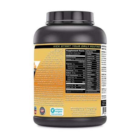 Amazing Muscle 100% Whey Protein Powder *Advanced Formula with Whey Protein Isolate as a Primary Ingredient along with Ultra Filtered Whey Protein Concentrate (Vanilla Toffee, 5 Lb)