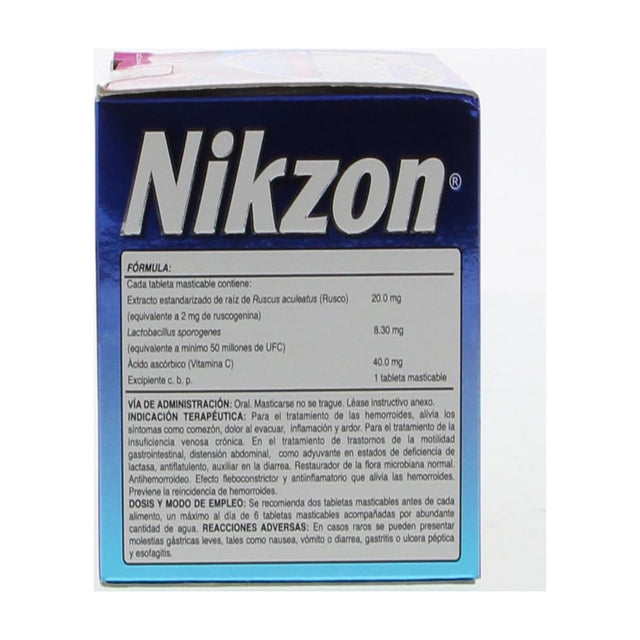 Nikzon Relieves Hemorrhoids - Alivia Las Hemorroides 90 Tab (Pack of 1)