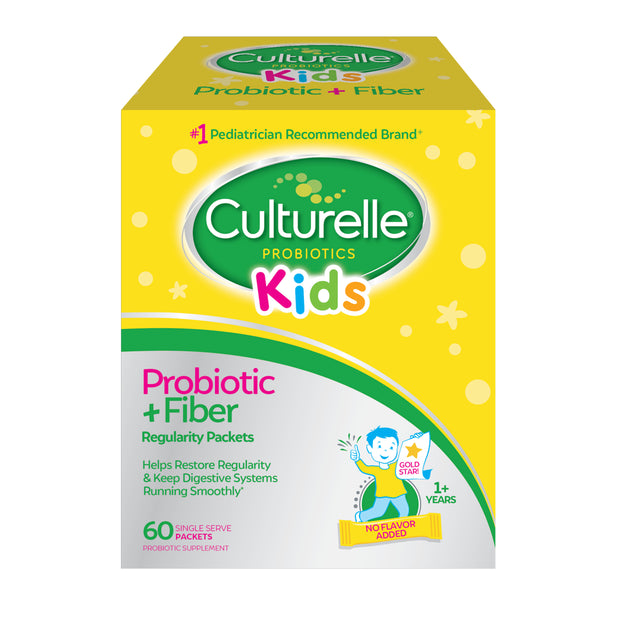 Culturelle Kids Probiotic + Fiber Packets for Kids 3+, Digestive Health & Immune Support, 60 Count