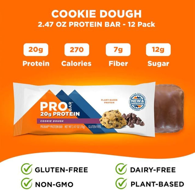 Probar, Bar Base Protein Cookie Dough, 2.46 Ounce