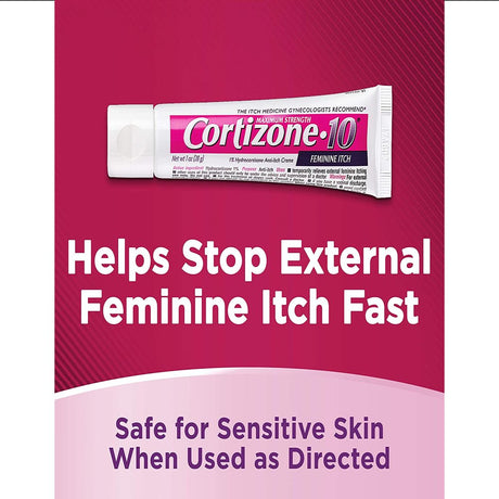 "Cortizone 10 Feminine Relief Anti-Itch Hydrocortisone Creme Intensive, 1 Oz"