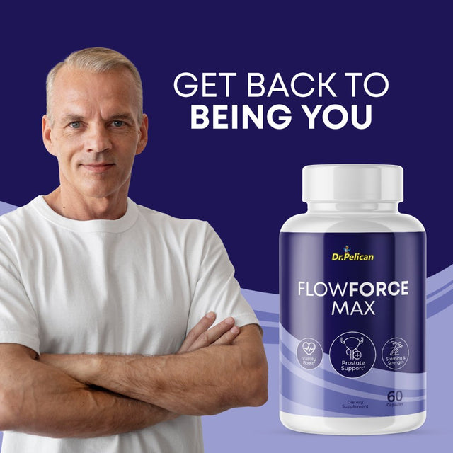 Flowforce Max- Prostate Support/Stamina/Strength- 2 Bottles- 120 Capsules- Dr. Pelican