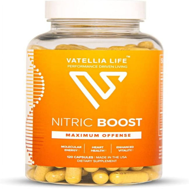 Nitric Boost | Nitric Oxide Production | Pre-Workout | Circulation Support for Men and Women |120 Capsules (60 Day Supply)