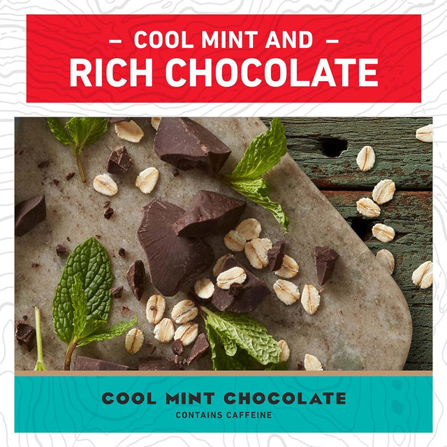 CLIF BAR - Cool Mint Chocolate with Caffeine - Made with Organic Oats - 10G Protein - Non-Gmo - Plant Based - Energy Bars - 2.4 Oz. (12 Count)