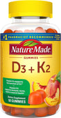 Nature Made Vitamin D3 + K2 Gummies - Peach 50 Gummies