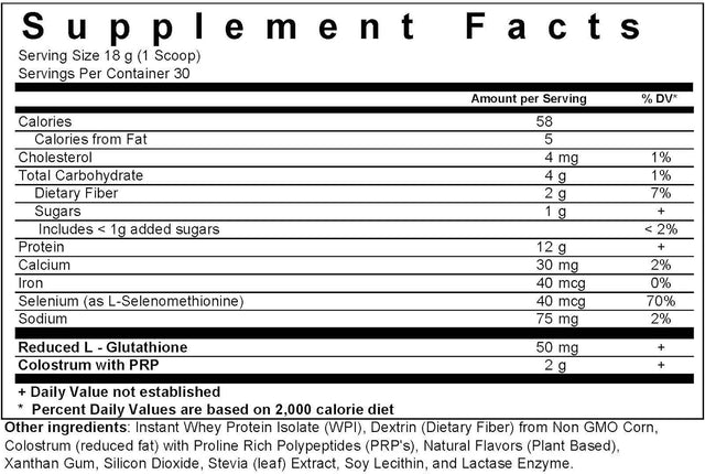 Biopharma Scientific Nanopro Immune: Whey Protein Powder for Immune Support & Exercise Recovery with Colostrum, Glutathione, Proline Rich Polypeptides, Vanilla Bean Flavor, 30 Servings