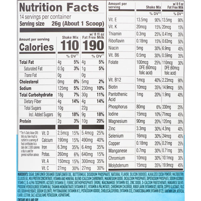 Slimfast Original Meal Replacement Shake Mix, Rich Chocolate Royale, 12.83 Oz.