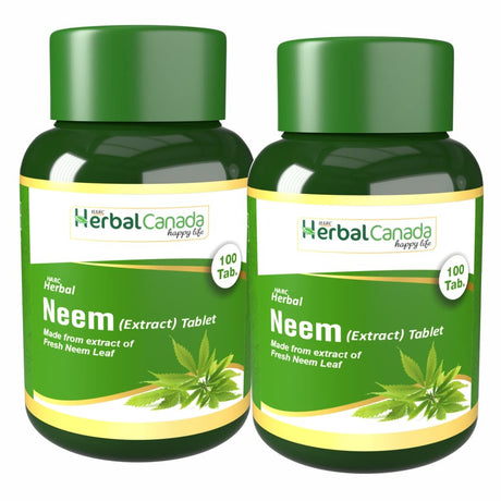 Neem Tablets | Helps to Balance Blood Sugar Levels & Boosts Liver Health & Metabolism -100 Veg Tablet (Pack of 2)