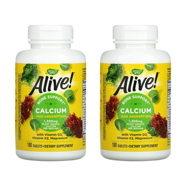 Nature'S Way Calcium Alive Dietary Supplement 180 Tablets ( 2 Pack )