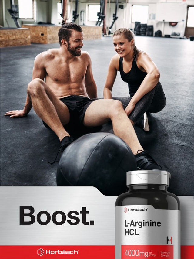 L Arginine 4000Mg | 120 Caplets | Nitric Oxide Precursor | by Horbaach