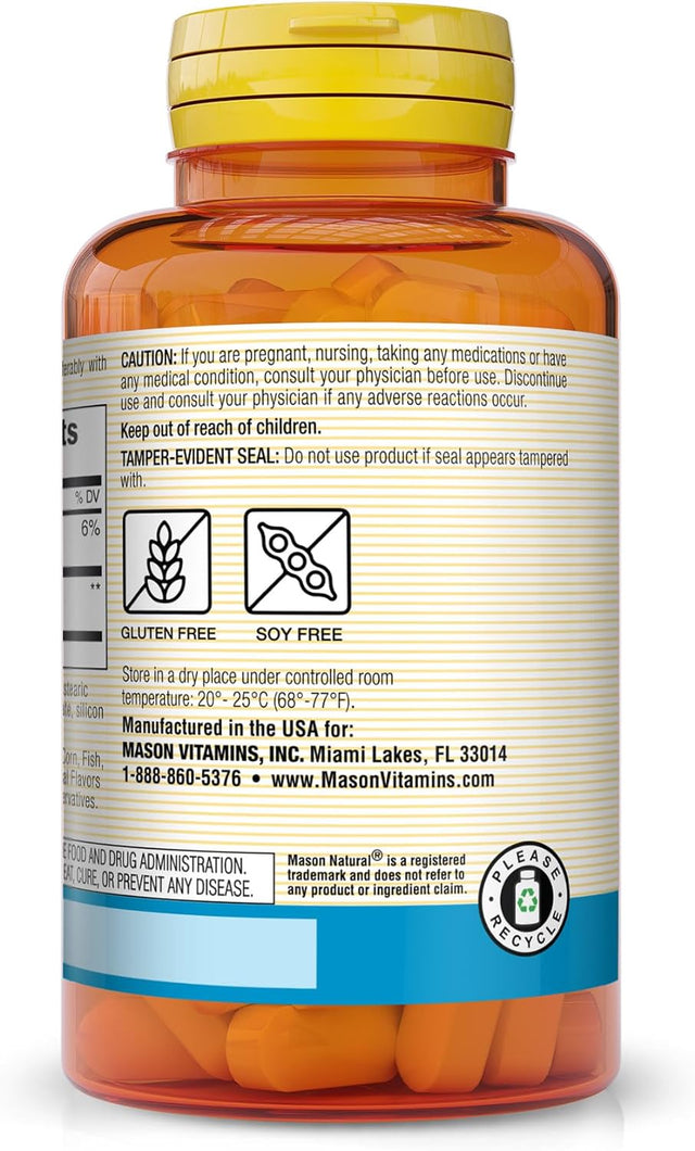 MASON NATURAL L-Lysine 500 Mg with Calcium - Improved Immune Function, Enhanced Nutrient Absorption, Essential Amino Acid, 100 Tablets