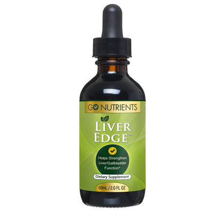 Go Nutrients Liver Edge Liquid Drops Supplement with Milk Thistle for Supporting Liver Health - 2 Oz