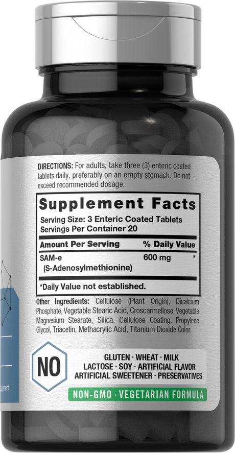 Sam-E 600Mg | 60 Capsules | S-Adenosylmethionine | by Horbaach