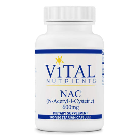 Vital Nutrients - NAC (N-Acetyl-L-Cysteine) - Vegan Formula - Supporting Sinus and Respiratory Health - 100 Vegetarian Capsules per Bottle - 600 Mg