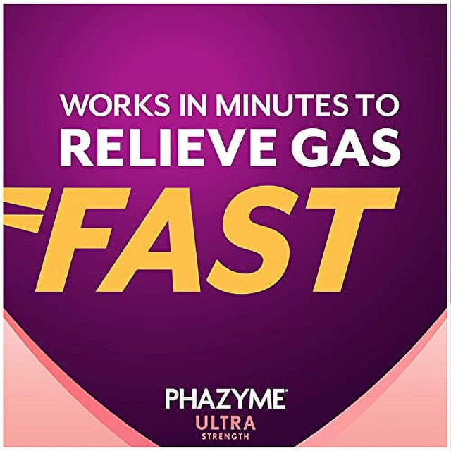 Phazyme Ultra Strength Gas & Bloating Relief, Works in Minutes, 48 Fast Gels