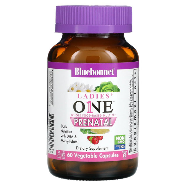 Bluebonnet Nutrition, Ladies One, Whole Food- Based Multiple, Prenatal, 60 Vegetable Capsules