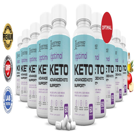 (10 Pack) Optimal Keto ACV Pills 1275Mg Alternative to Gummies Dietary Supplement 300 Capsules