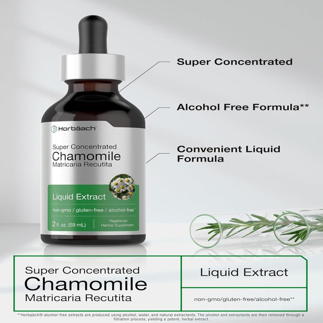 Chamomile Liquid Extract | 2 Oz | Vegetarian & Alcohol Free | by Horbaach