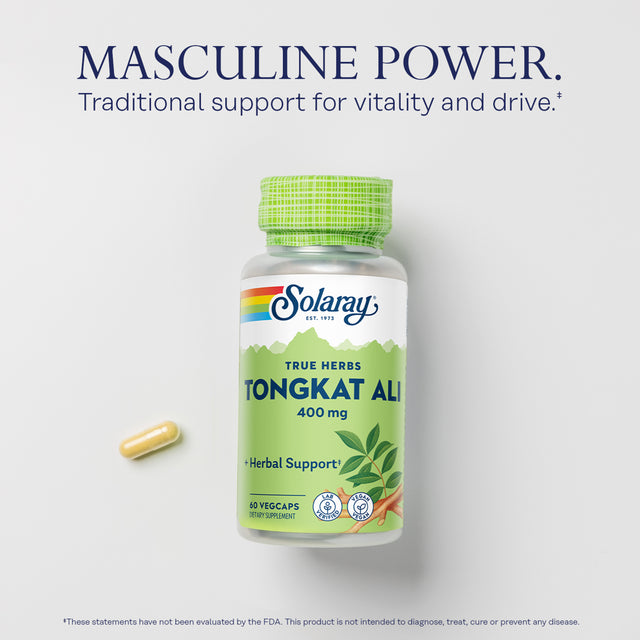 Solaray Tongkat Ali Root 400Mg | Traditional Support for Healthy Male Libido, Energy & Performance | 60 Vegcaps