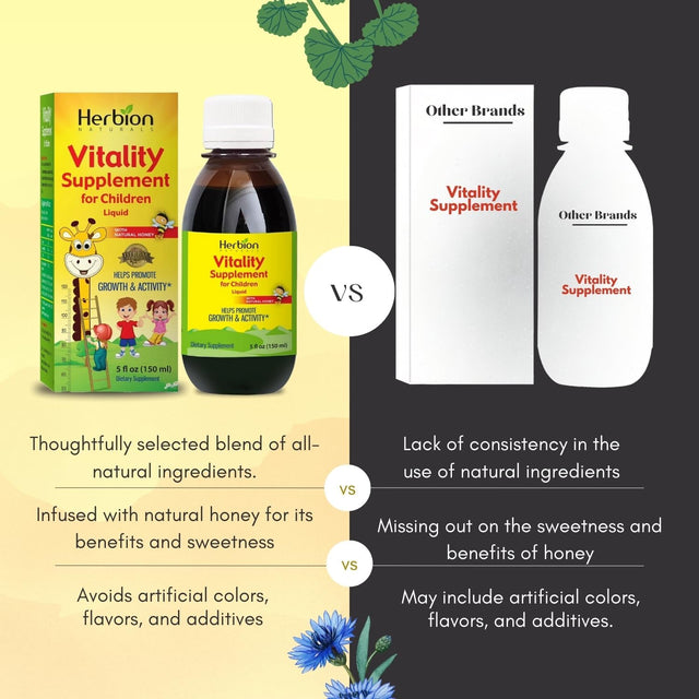 Vitality Supplement for Children - Promotes Growth and Appetite - Relieves Fatigue - Improves Mental and Physical Performance – 5 Fl Oz – for Kids 1 Year and above , Pack of 3