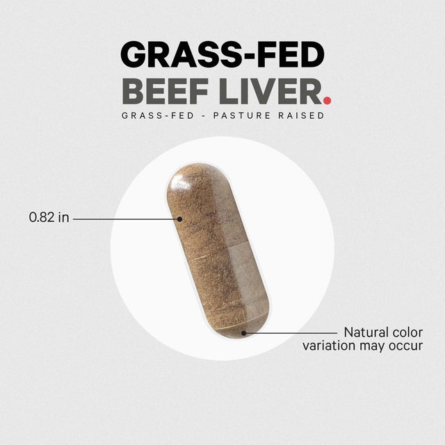 Codeage Grass-Fed Beef Liver, Grass-Finished, Pasture-Raised, Freeze-Dried Glandular Supplement, 180 Ct