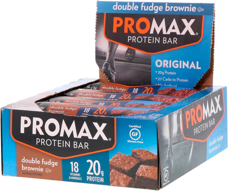 Promax Energy Bar Double Fudge Brownie - 12 Bars