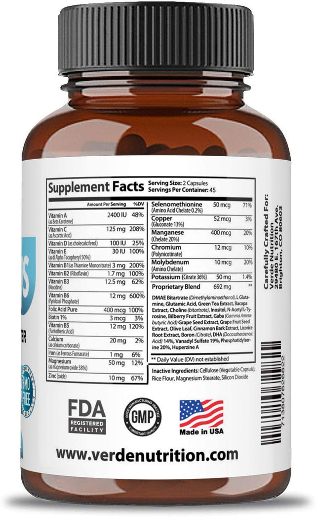 Boost Concentration, Mind Enhancement, Brain Booster, Nootropics Booster, Improves Memory, Focus & Mental Performance, Brain Function Supplement, Focus, Memory, Learning, Accuracy & Reasoning