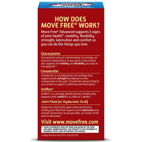 Move Free Advanced, 80 Tablets - Joint Health Supplement with Glucosamine and Chondroitin, Supports 5 Signs of Joint Health: Mobility, Flexibility, Strength, Lubrication,.., by Schiff