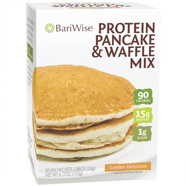 Bariwise Protein Pancake & Waffle Mix, Golden Delicious, Low Sugar & Low Carb (7Ct)