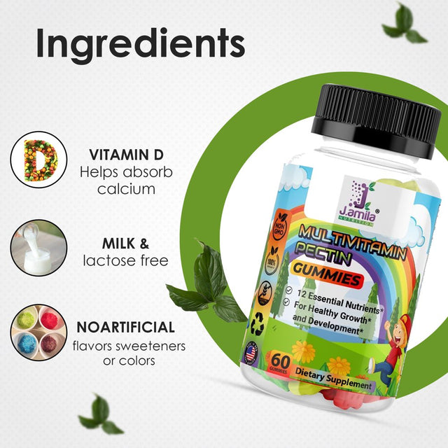 J.Amila Multivitamin Gummies Healthy and Shiny - 12 Essential Child Nutrients for 60Ct