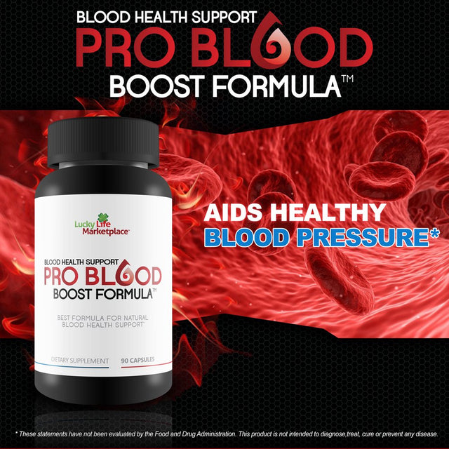 Blood Health Support Pro Blood Boost Formula - Blood Health Support Supplement - Our Best Formula for Natural Blood Health Support - Berberine, Cinnamon, Zinc - Promote Improved Blood Flow Naturally