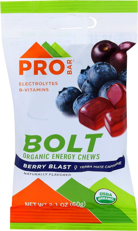 Probar Bolt Organic Energy Chews, Berry Blast, 2.1 Oz