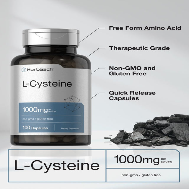 L Cysteine 1000Mg | 100 Capsules | by Horbaach