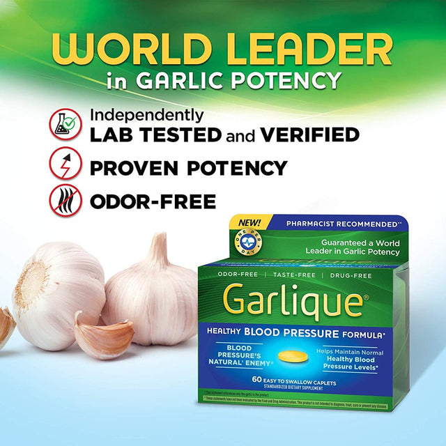 Garlique Healthy Blood Pressure Formula 60 Ct (Pack of 3)