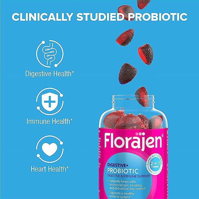 Florajen Women'S Probiotics Gummies, Immune Support Supplement for Urinary and Digestive Health, 40 Count EN*